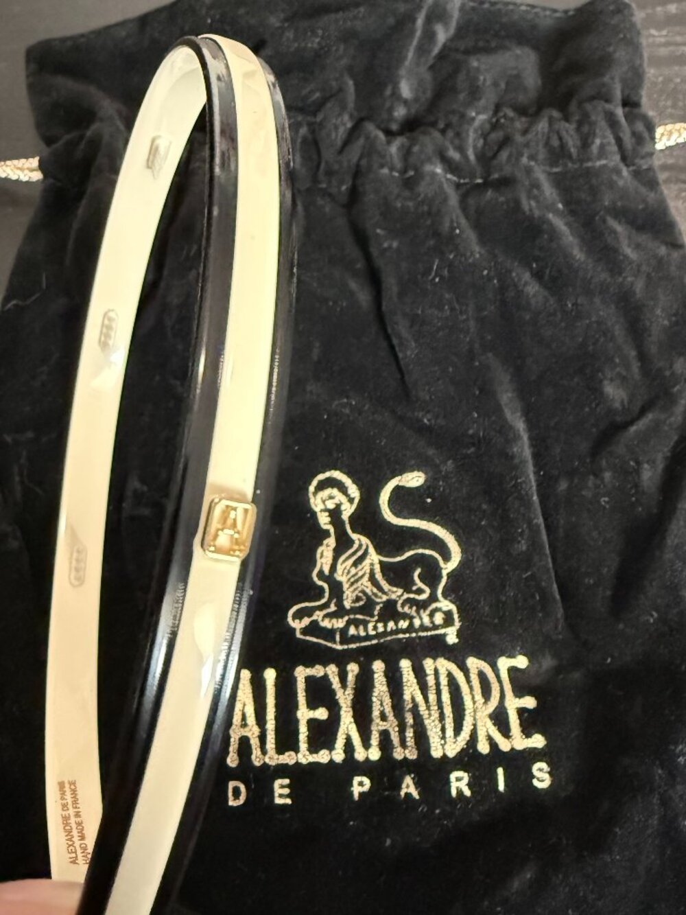 C$200 Alexandre de Paris Liserai Headband Acetate Hair Band France